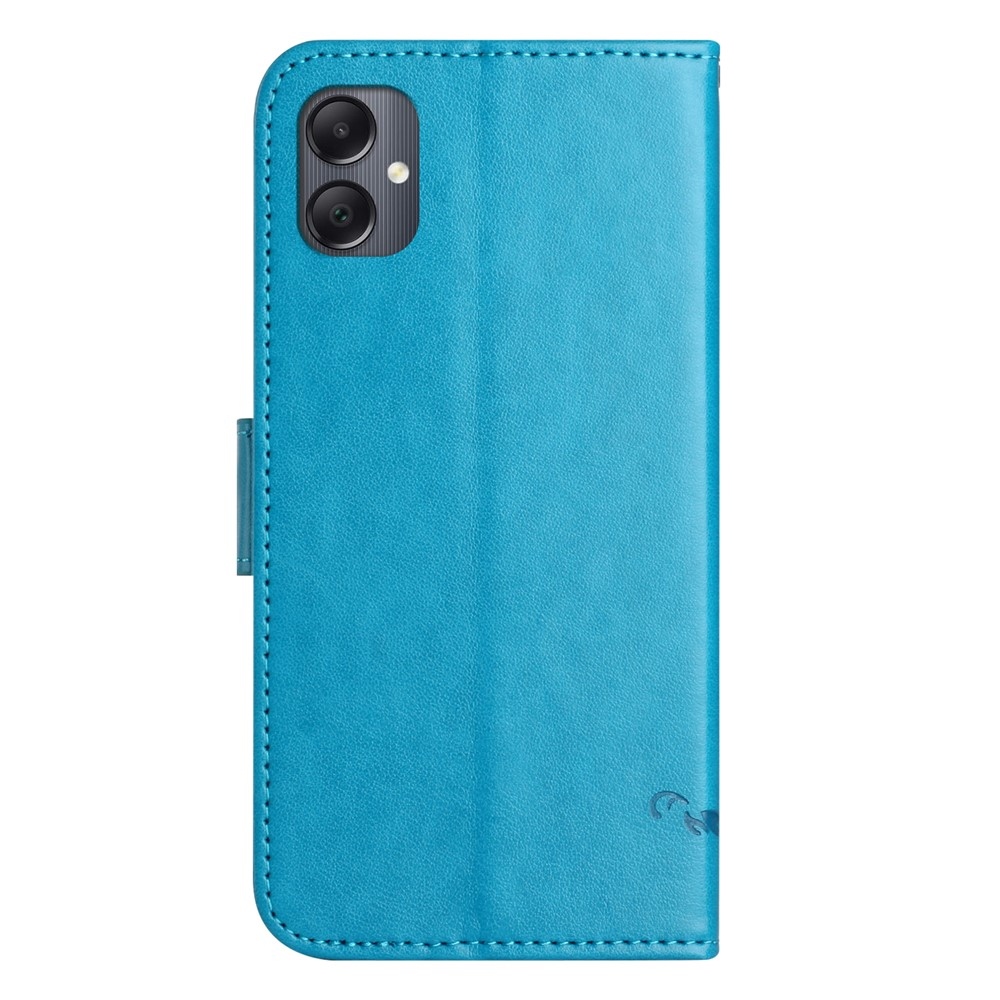Virágos könyv tok Samsung Galaxy A07 4G - kék