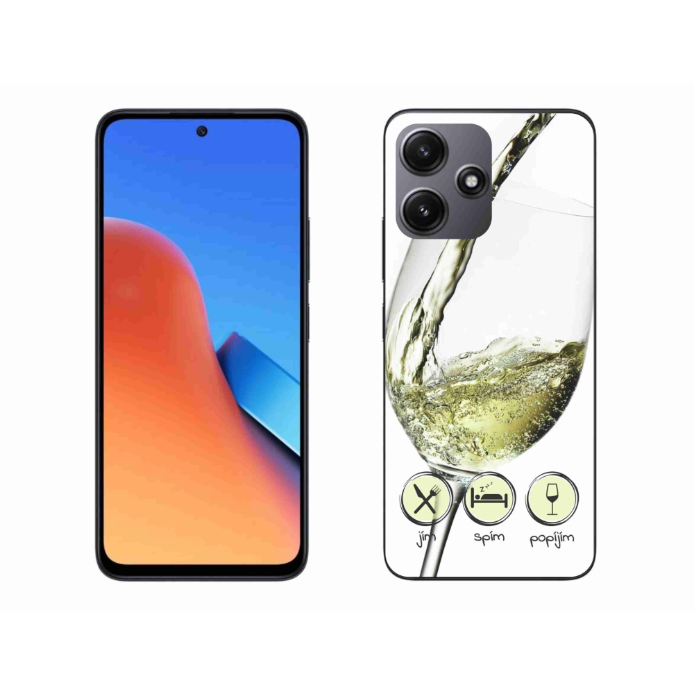 Gél tok mmCase a Xiaomi Redmi 12 5G-hez - borospohár fehér