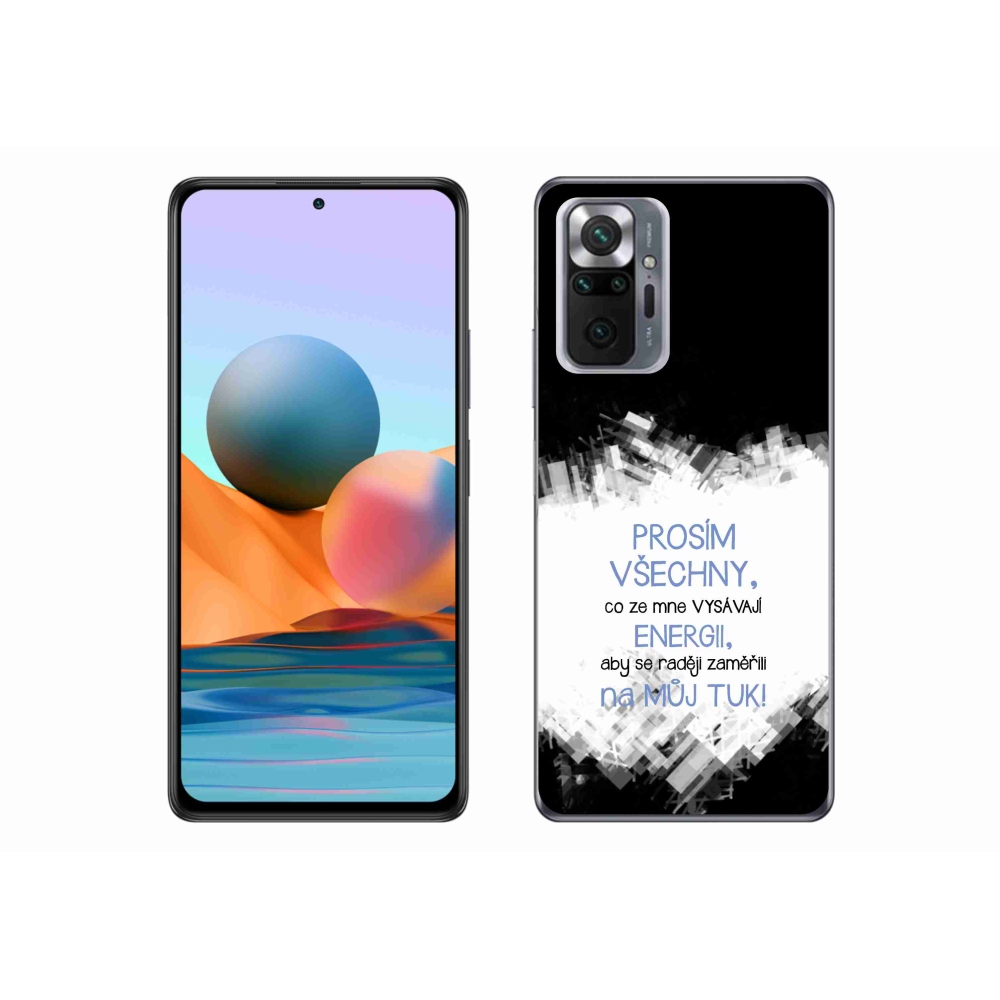 Gél borító mmCase a Xiaomi Redmi Note 10 Pro készülékhez - vicces szöveg 1 kék