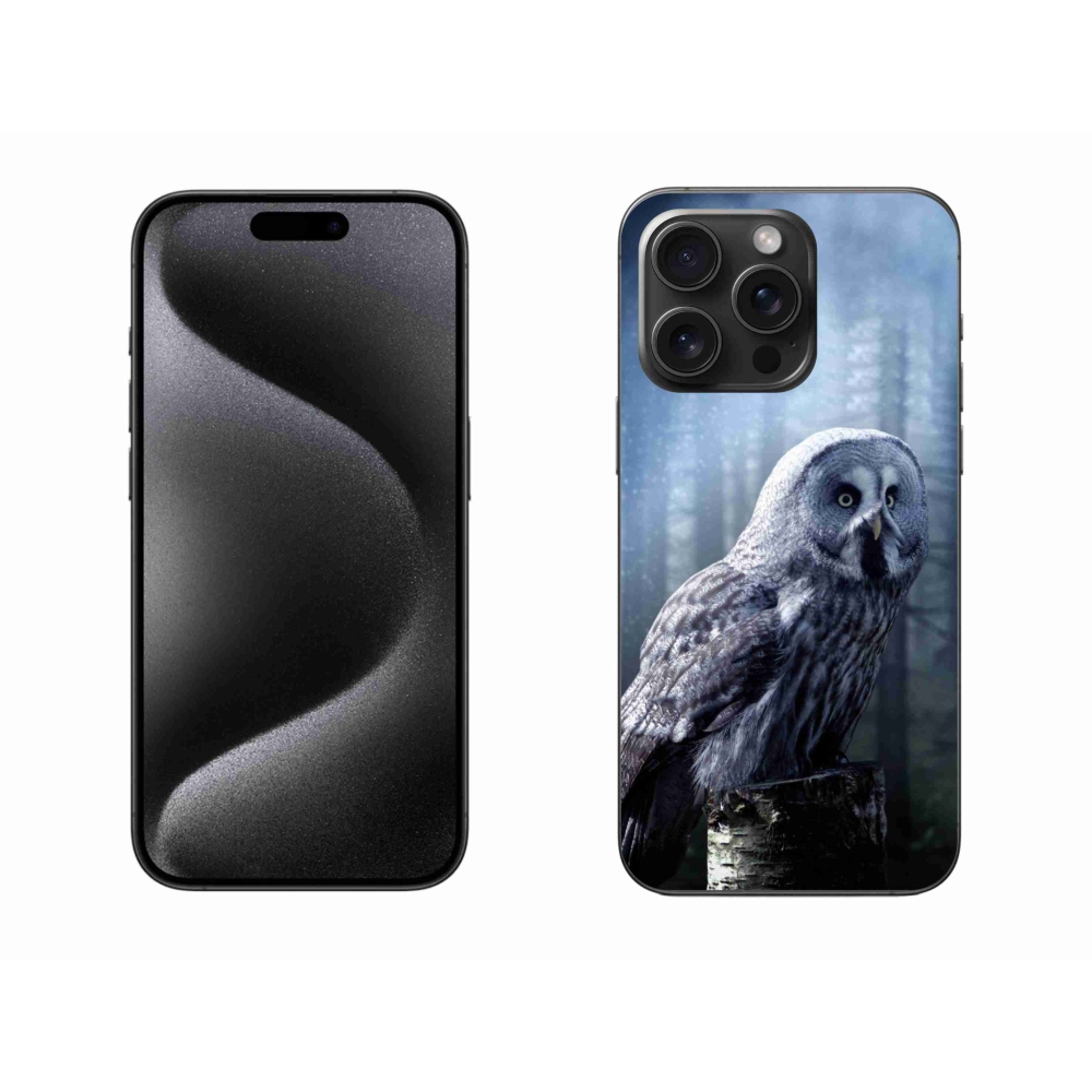 Zselés borítás mmCase iPhone 15 Pro Max készülékhez - bagoly