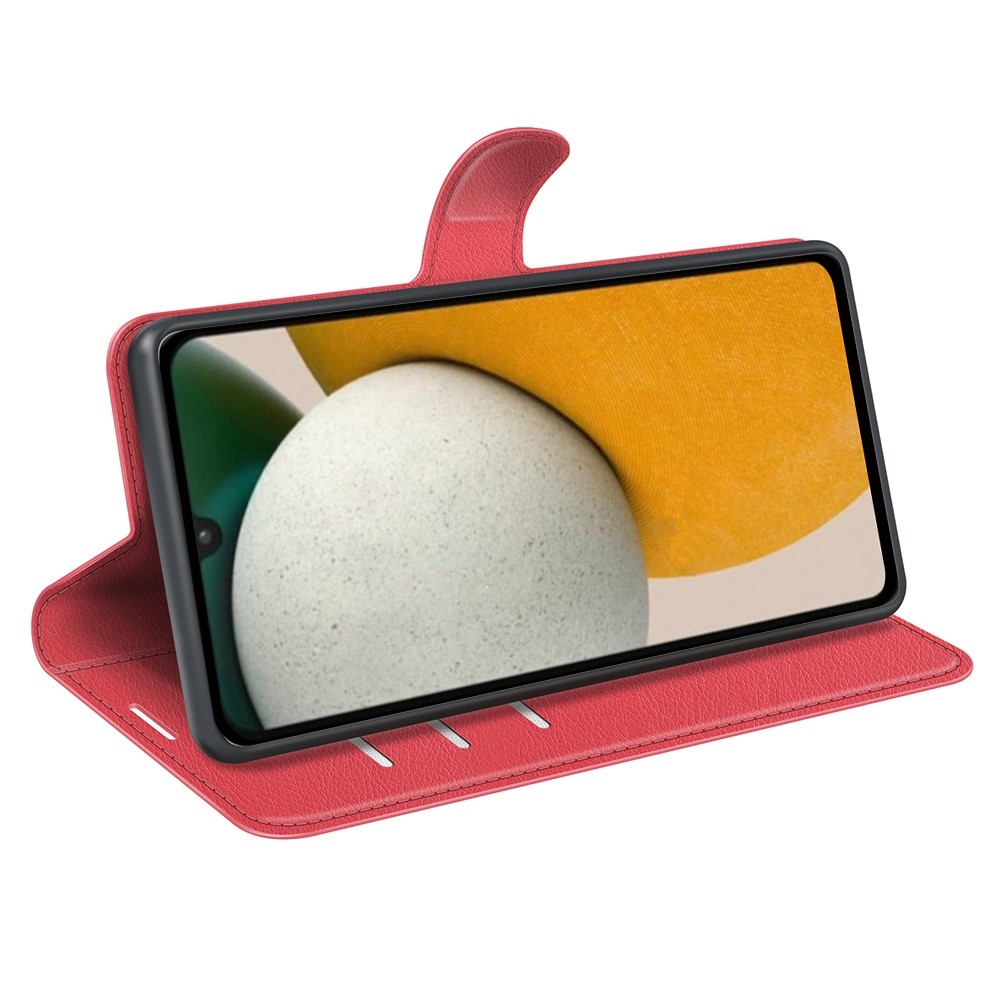 Litchi könyv tok Samsung Galaxy A15 4G/5G - piros