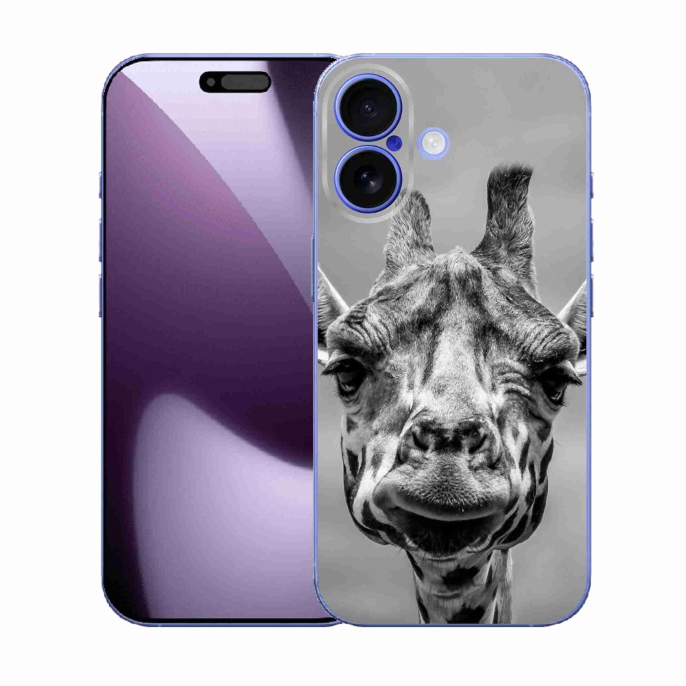 Zselés borítás mmCase iPhone 17 készülékhez - fekete-fehér zsiráf