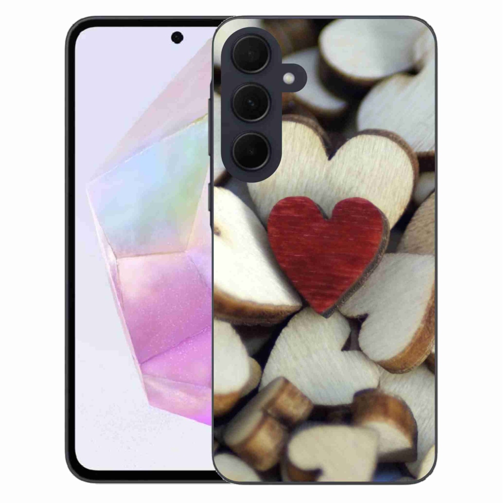 Gél védőhuzat mmCase Samsung Galaxy A35 5G - gravírozott piros szív
