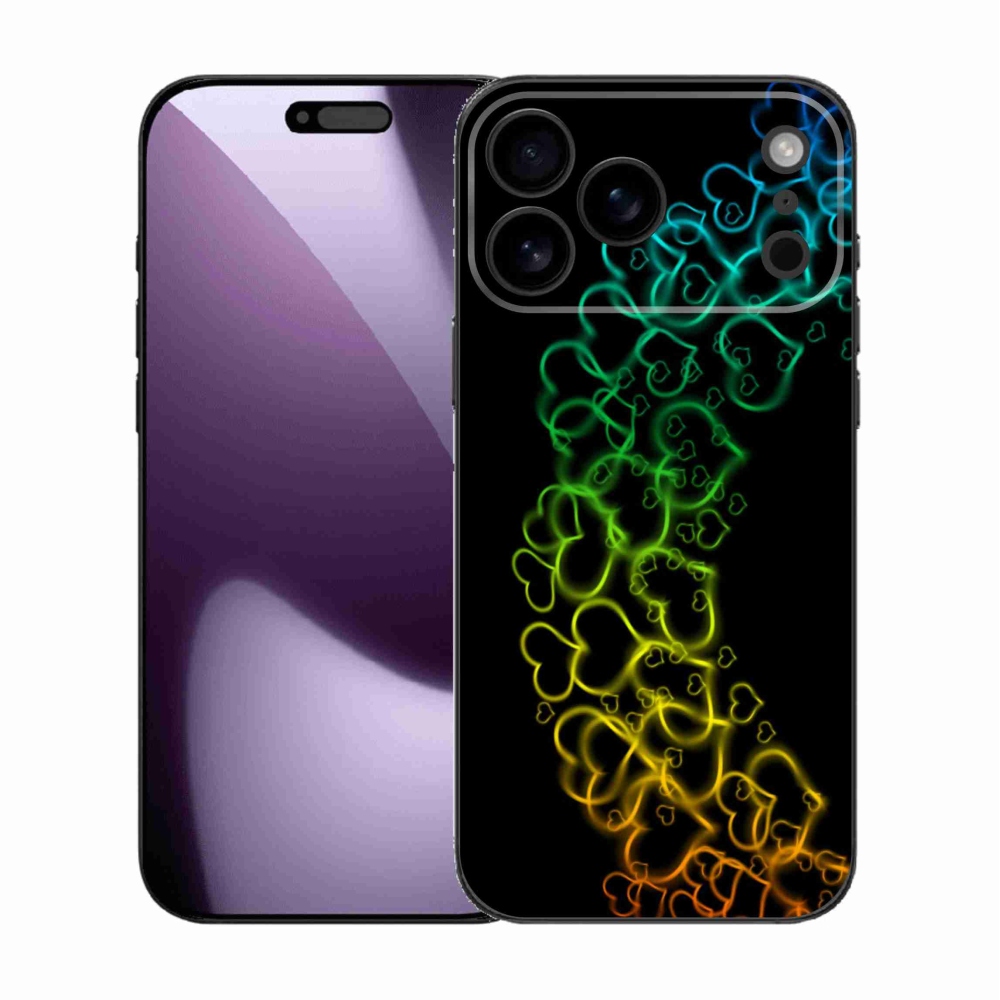 Zselés borítás mmCase iPhone 17 Pro Max készülékhez - színes szívek