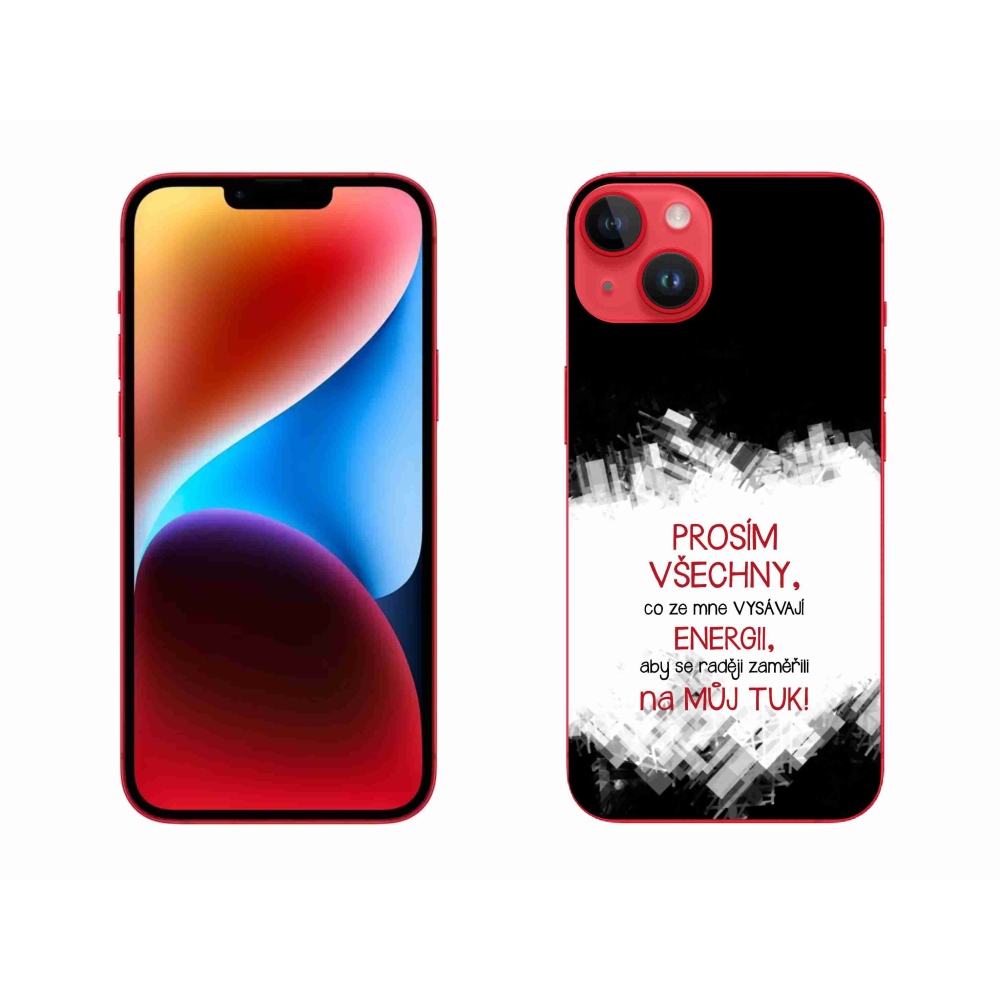 Gél borítás mmCase iPhone 14 Plus készülékhez - vicces szöveg 1 piros