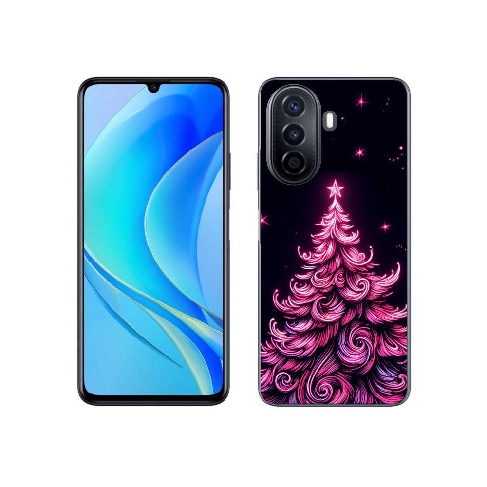 Gél borítás mmCase a Huawei Nova Y70-hez - neon karácsonyfa 2