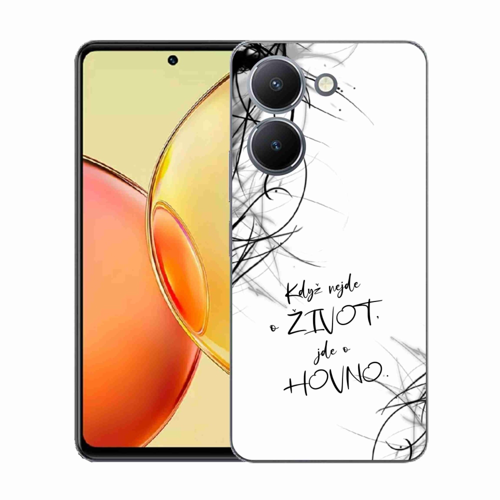 Gél borító mmCase a Vivo Y36 készülékhez - vicces szöveg 16 fehér háttér