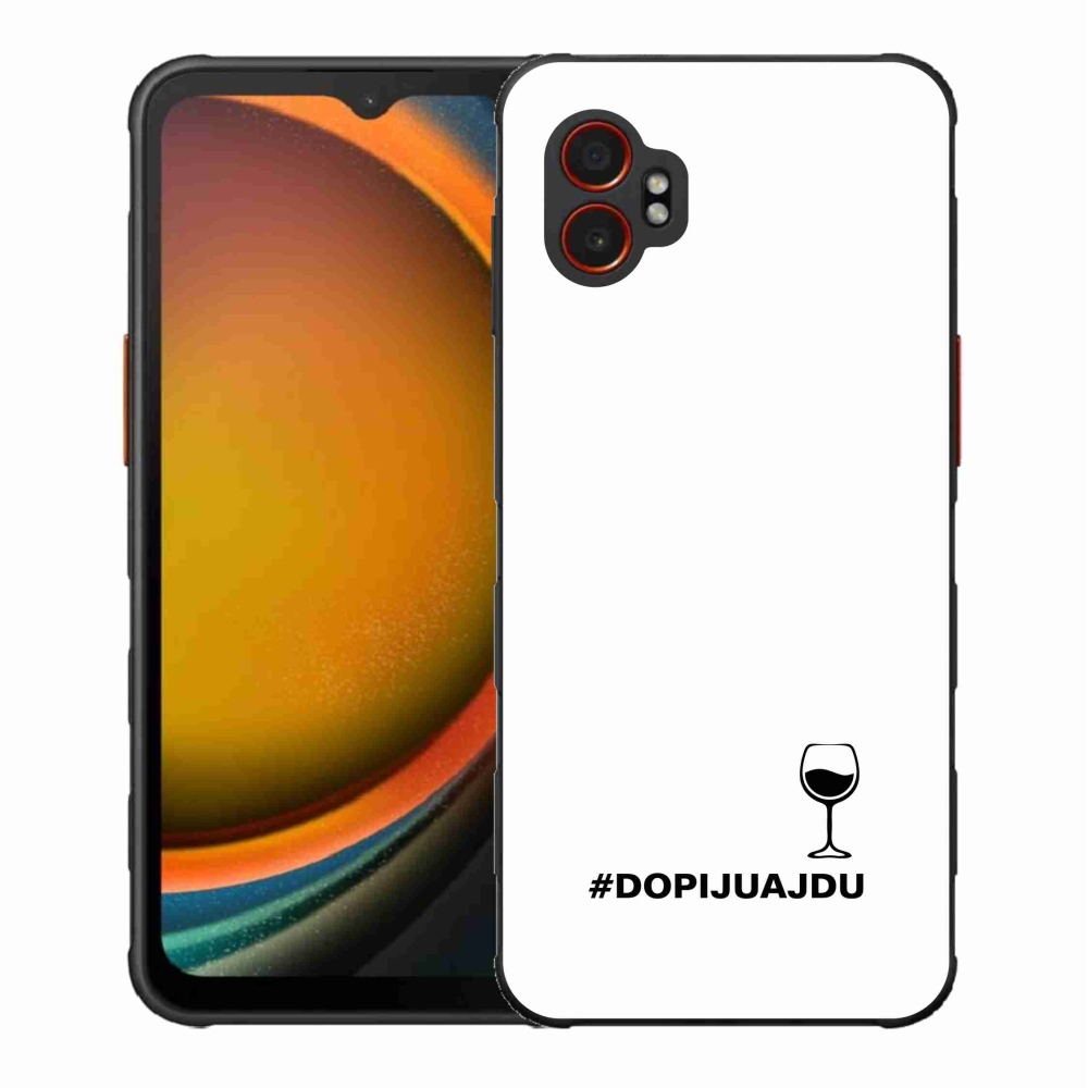 Gél borítás mmCase Samsung Galaxy Xcover 7 Pro készülékhez - bor motívum fehér alapon