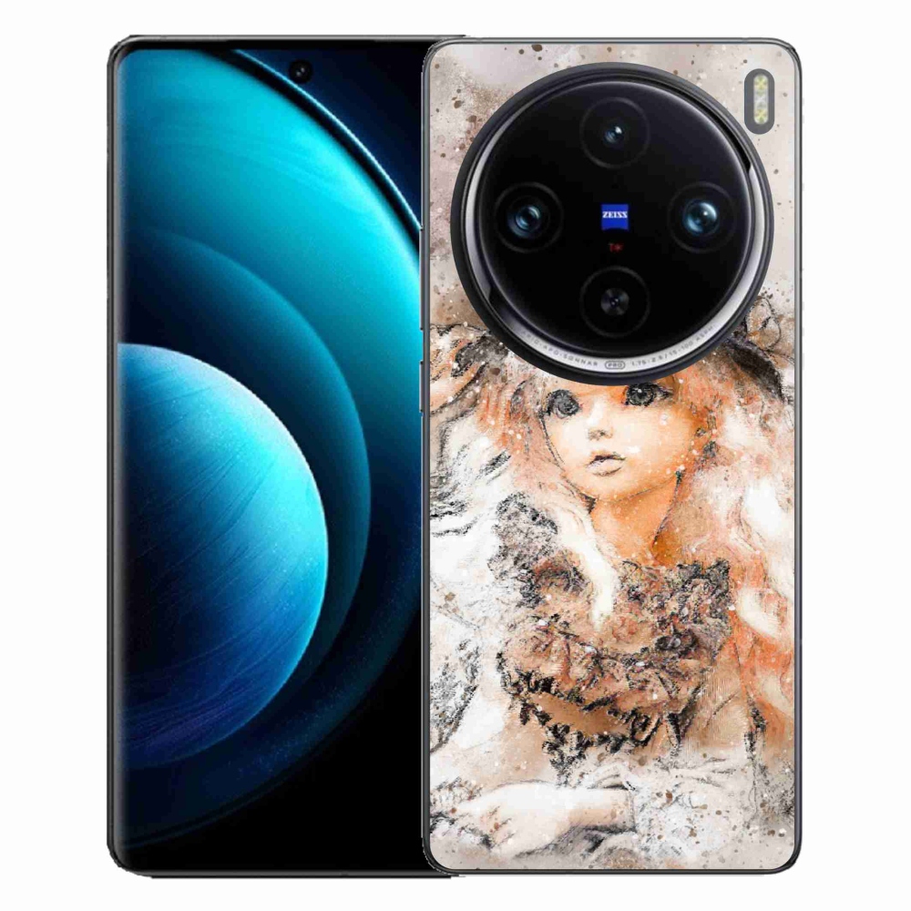 Zselés borítás mmCase a Vivo X100 Pro 5G-hez - lány sapkával