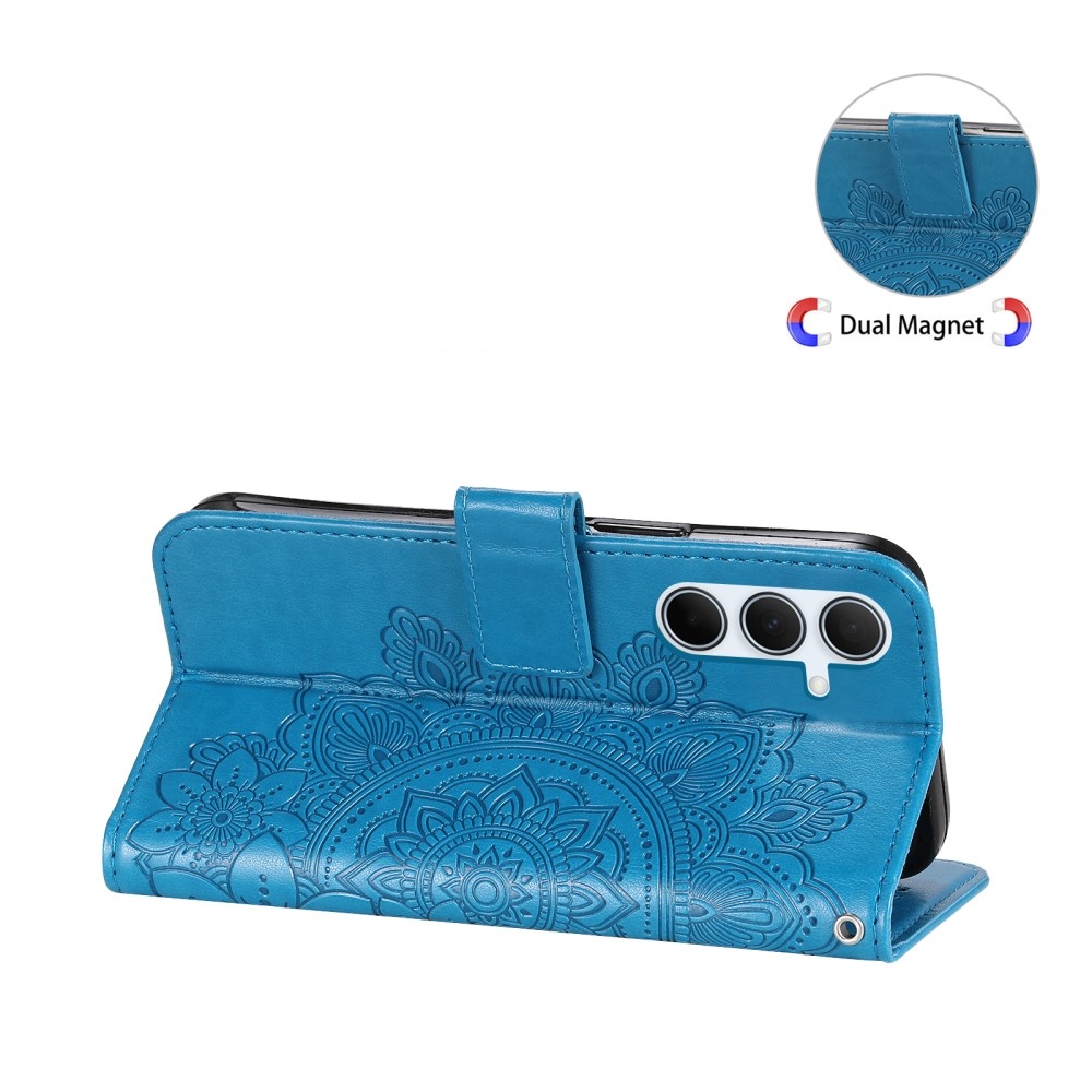 Mandala könyv tok Samsung Galaxy A36 5G készülékhez - kék