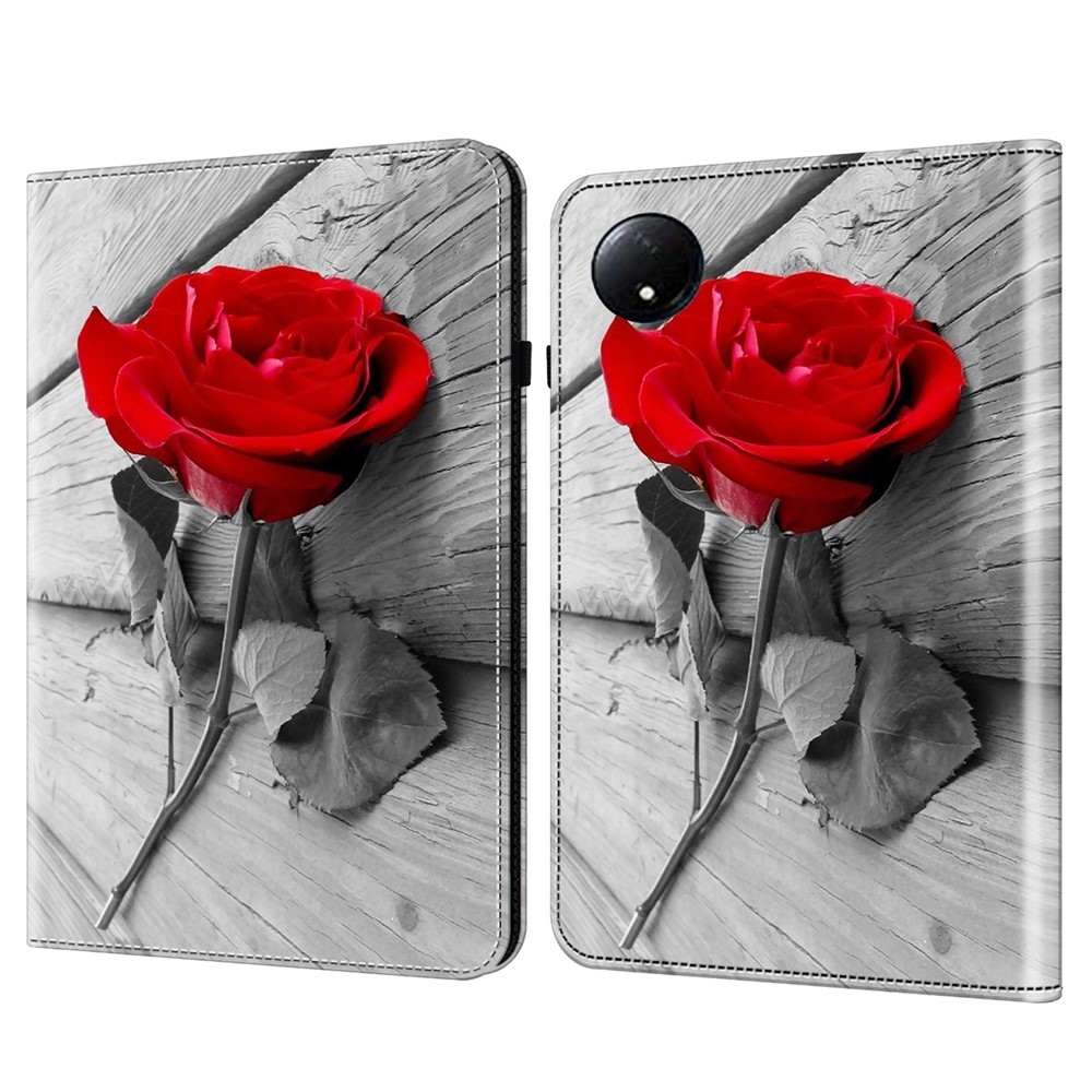 Patts záró tok Xiaomi Redmi Pad SE 8.7 tablethez - vörös rózsa