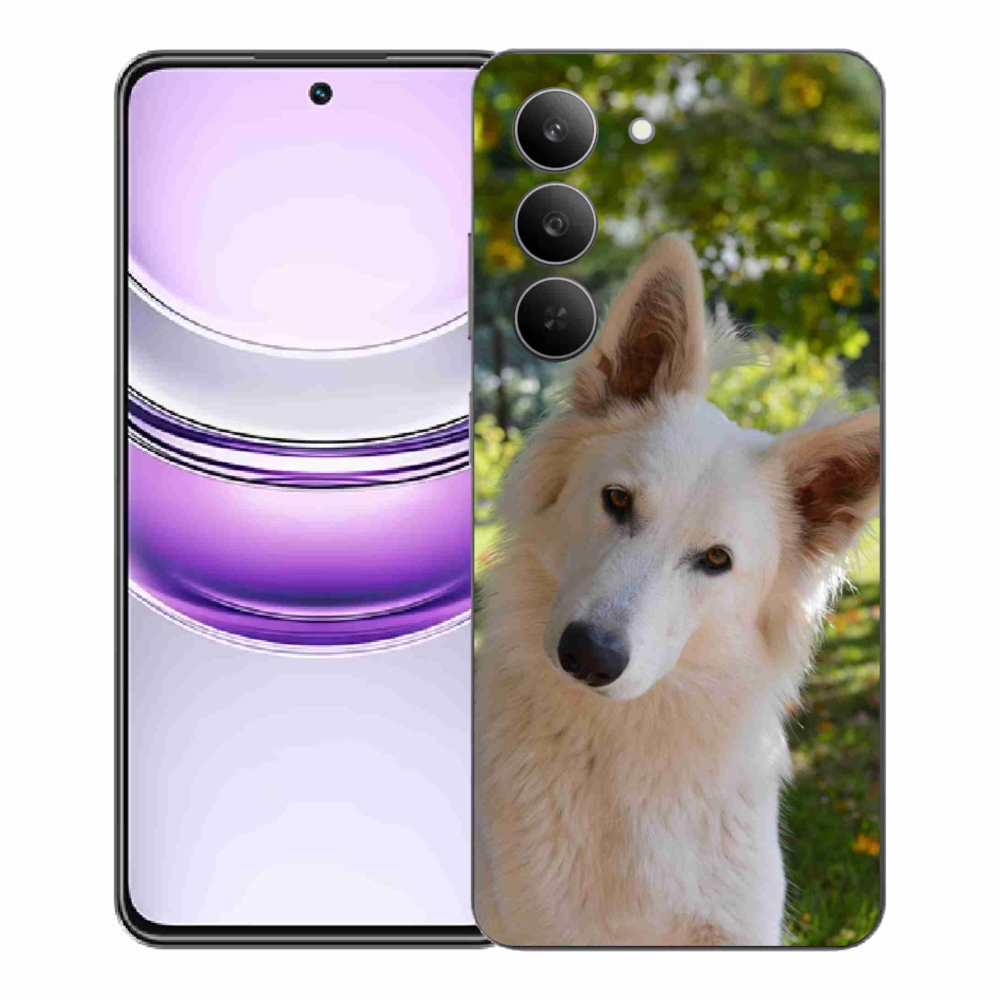 Zselés borítás mmCase a Realme 14x 5G készülékhez - fehér Svájci juhász 1