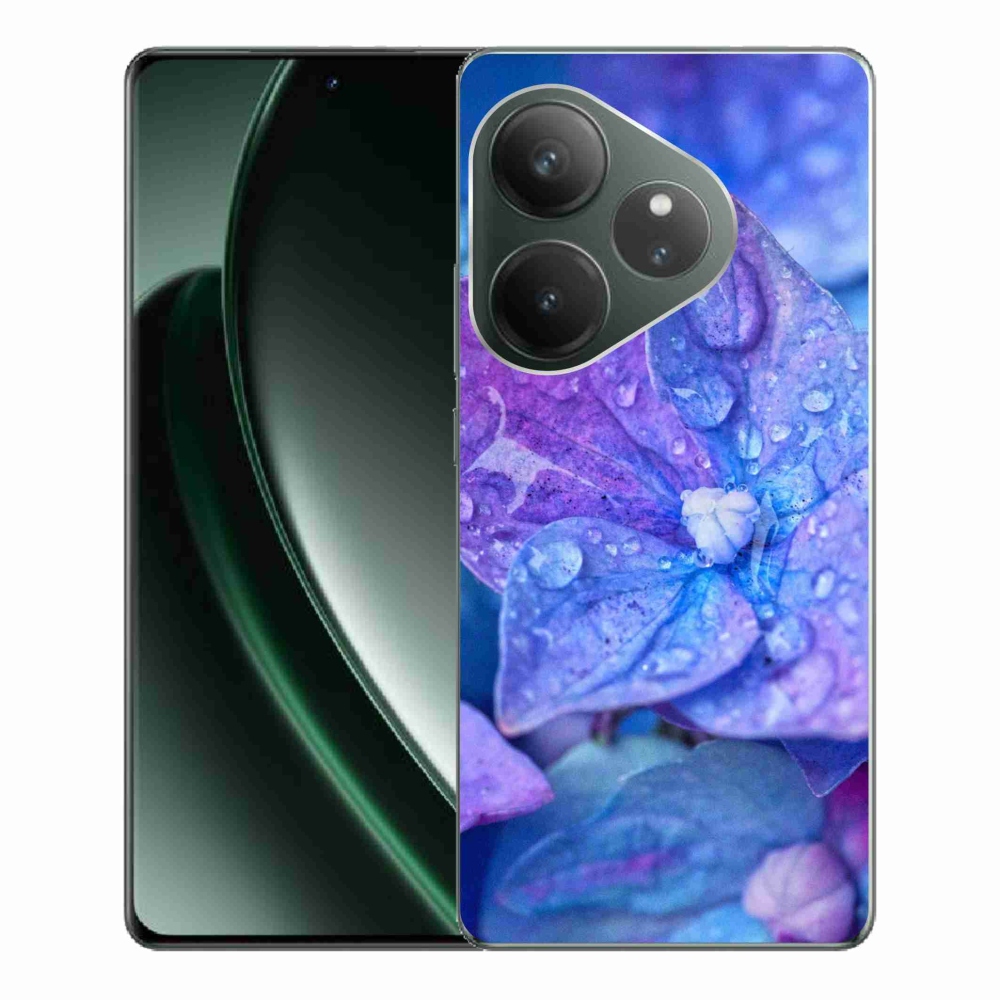 Gél borítás mmCase a Realme GT 6 5G/GT 6T 5G számára - lila virág