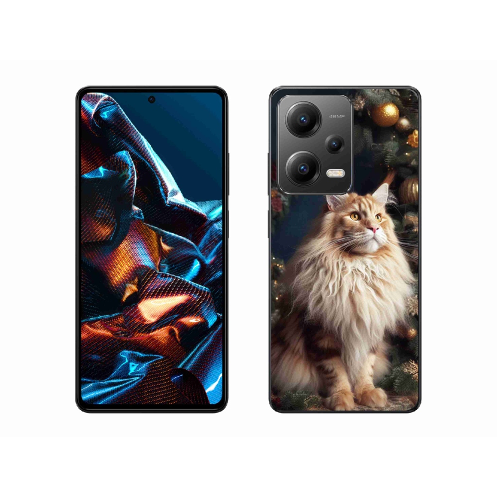 Gél borítás mmCase a Xiaomi Redmi Note 12 Pro 5G számára - macska a fánál