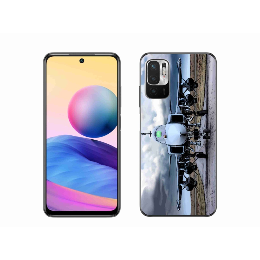 Gél borító mmCase a Xiaomi Redmi Note 10 5G-hez - katonai repülőgépek