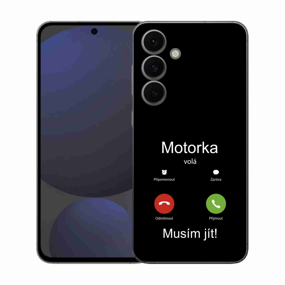 Gél borító mmCase Samsung Galaxy S25 FE - motoros hívások fekete háttérrel