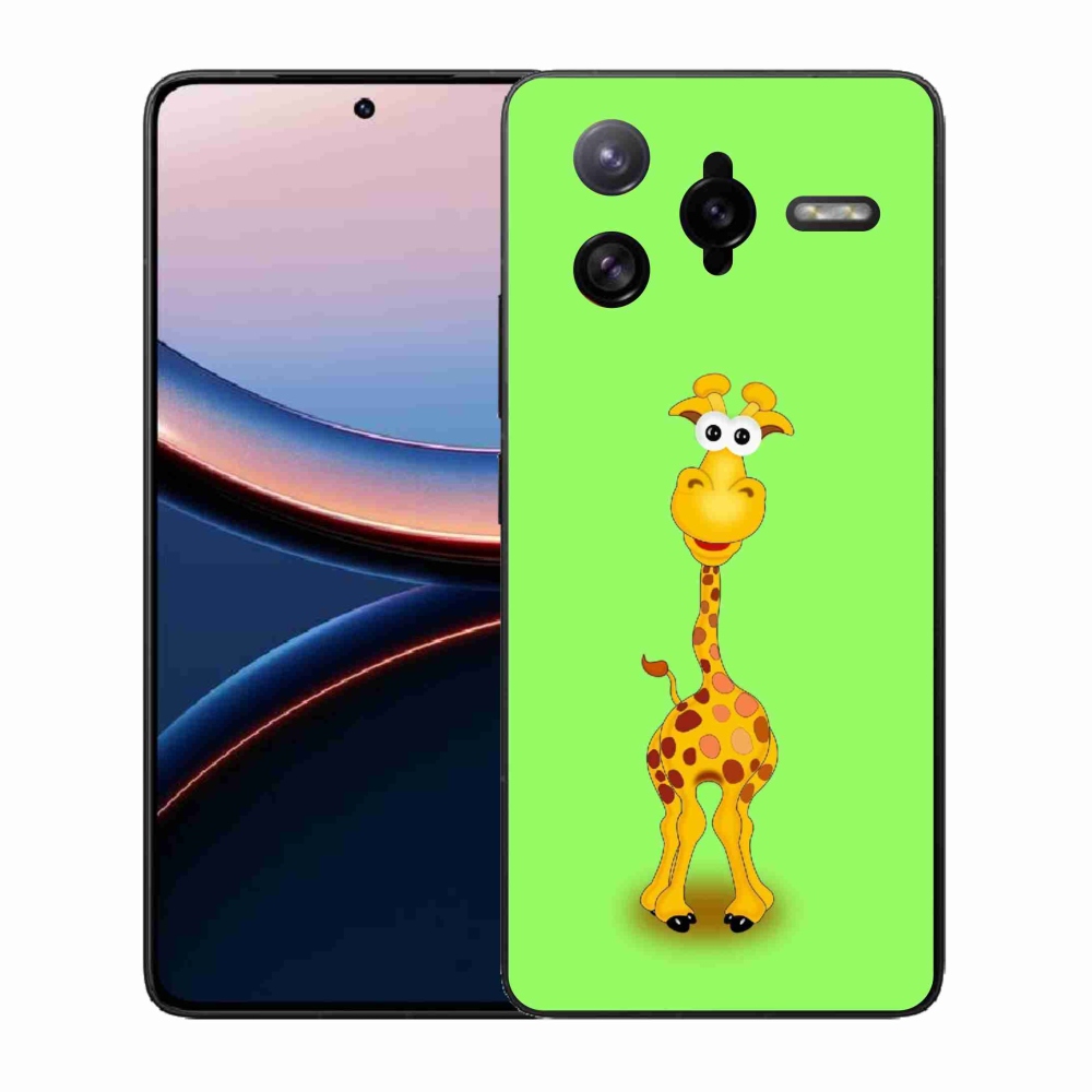 Gél borítás mmCase a Xiaomi Poco F7 Ultra számára - rajzfilm zsiráf