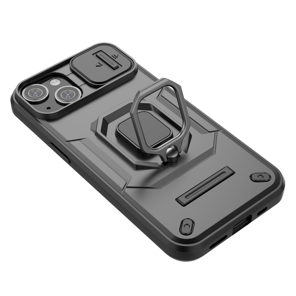 Ütésálló borítás iPhone 15 készülékhez - fekete