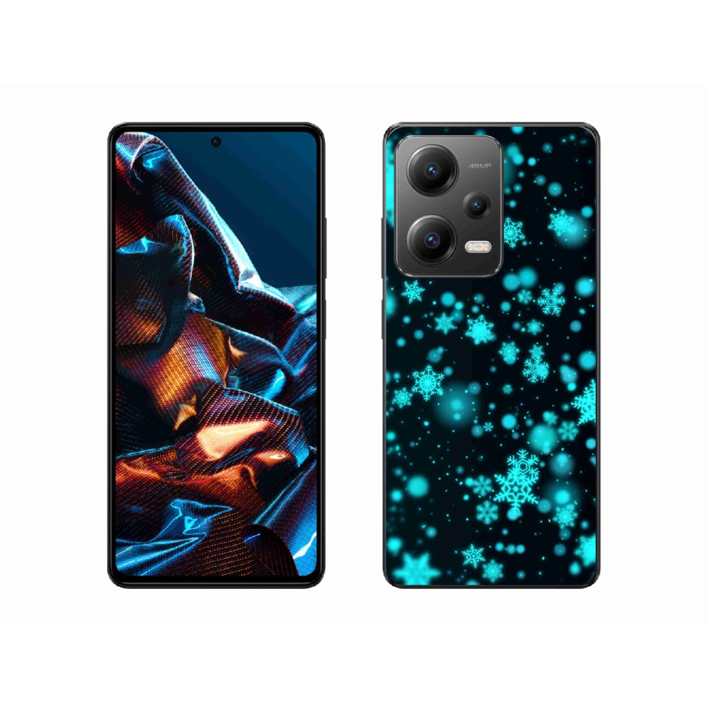 Gél borítás mmCase a Xiaomi Redmi Note 12 Pro 5G-hez - hópelyhek 1