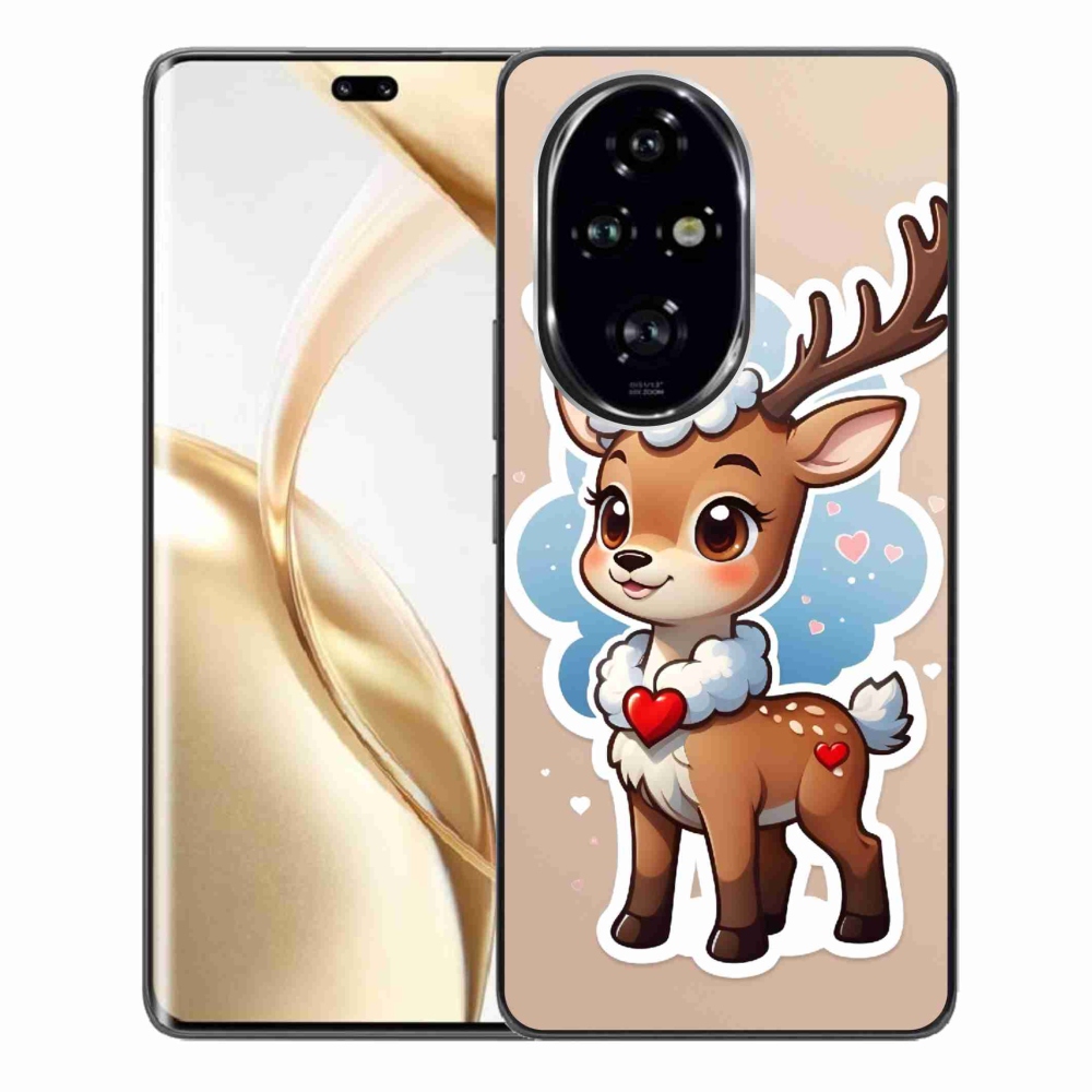 Zselés borító mmCase a Honor 200 Pro 5G készülékhez - rajzfilm rénszarvas