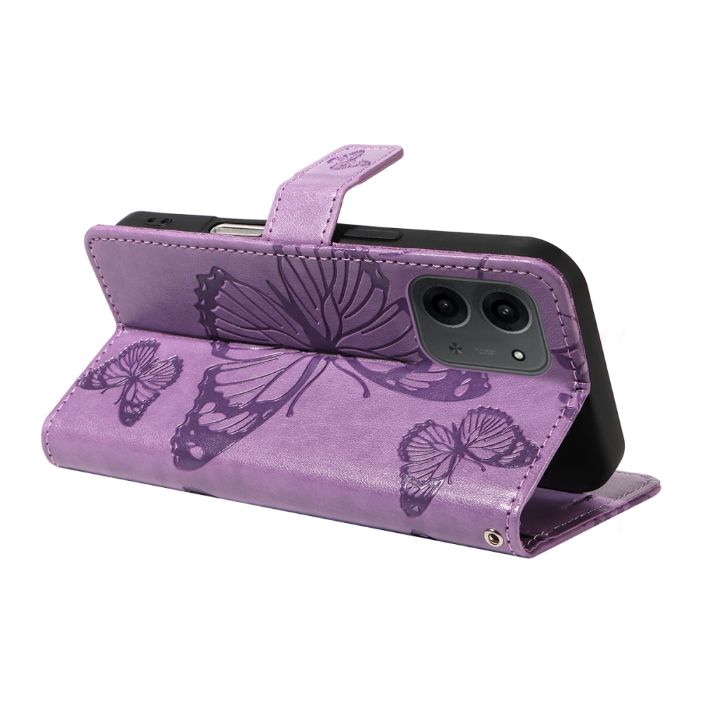 Nagy pillangó könyv tok Xiaomi Redmi 15C 4G/5G (173mm) - lila