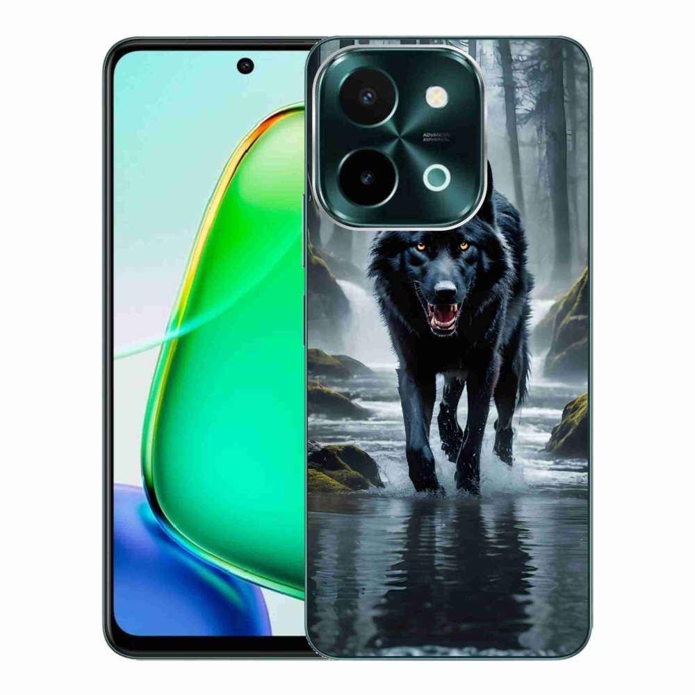 Gél borítás mmCase a Vivo Y28-hoz - fekete farkas