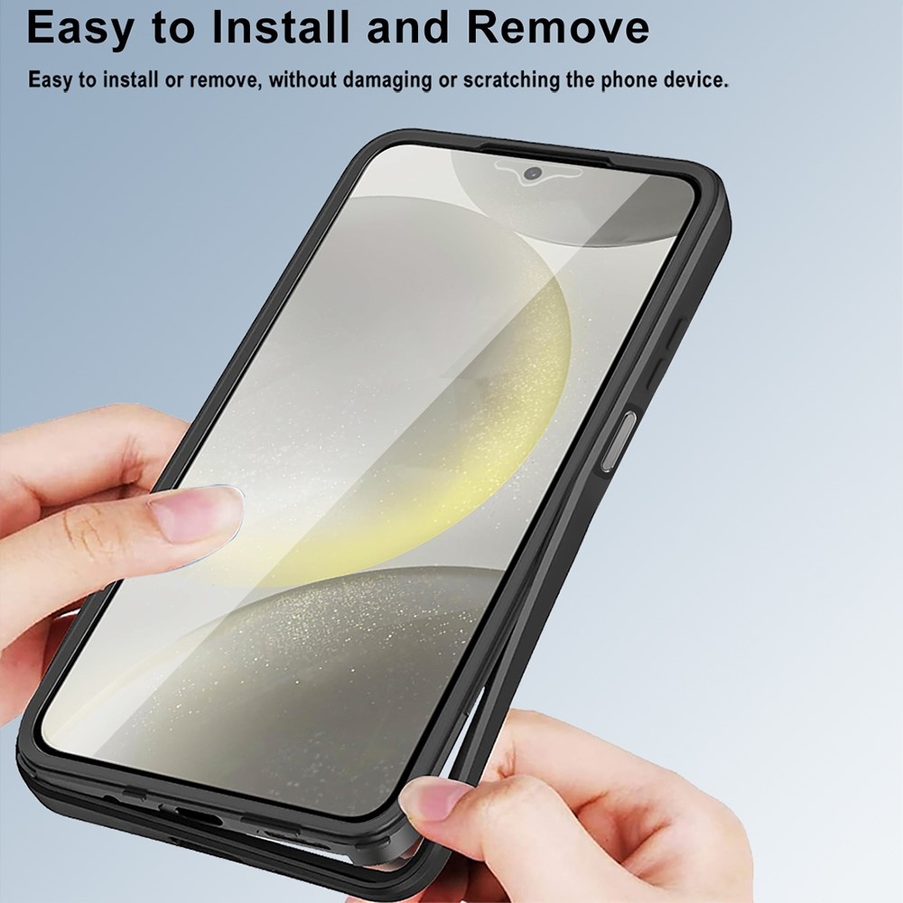 Akril zselés tok a Samsung Galaxy A26 5G képernyővédő keretével - fekete