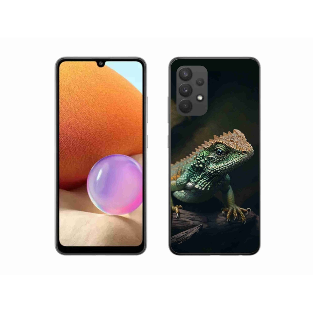 Gél borítás mmCase Samsung Galaxy A32 4G - gyík - Samsung Galaxy A32 4G számára