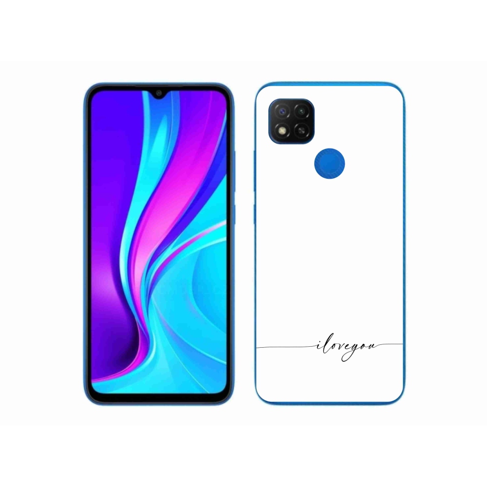 Gél borító mmCase a Xiaomi Redmi 9C-hez - Szeretlek fehér háttérrel