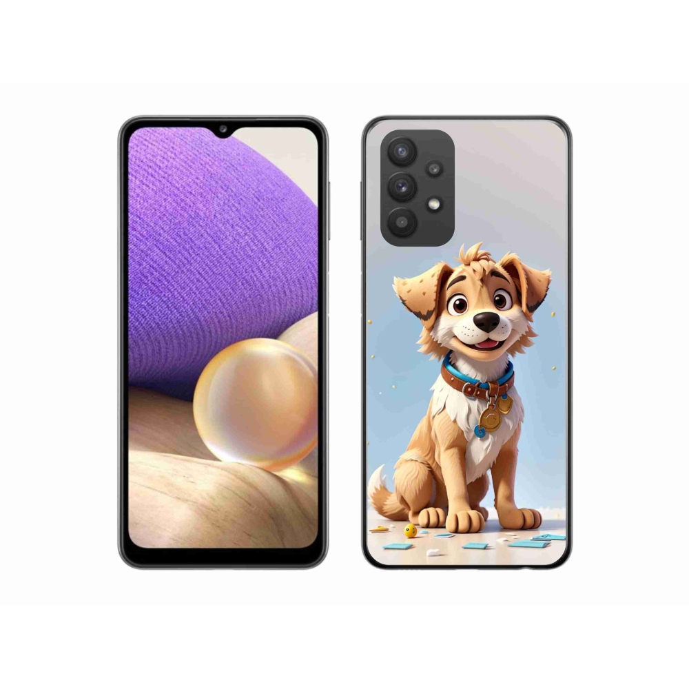 Zselés borítás mmCase Samsung Galaxy A32 5G - rajzfilm kiskutya számára
