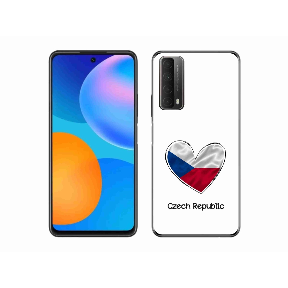 Gél borító mmCase a Huawei P Smart (2021) - zászló szív fehér háttérrel