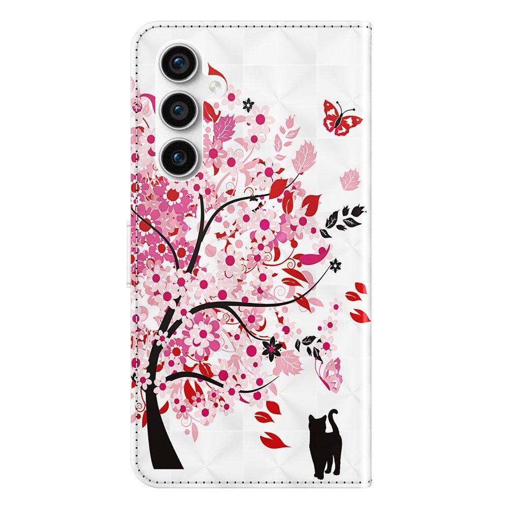 Nyomtatott könyv tok Samsung Galaxy S23 FE - virágzó fa