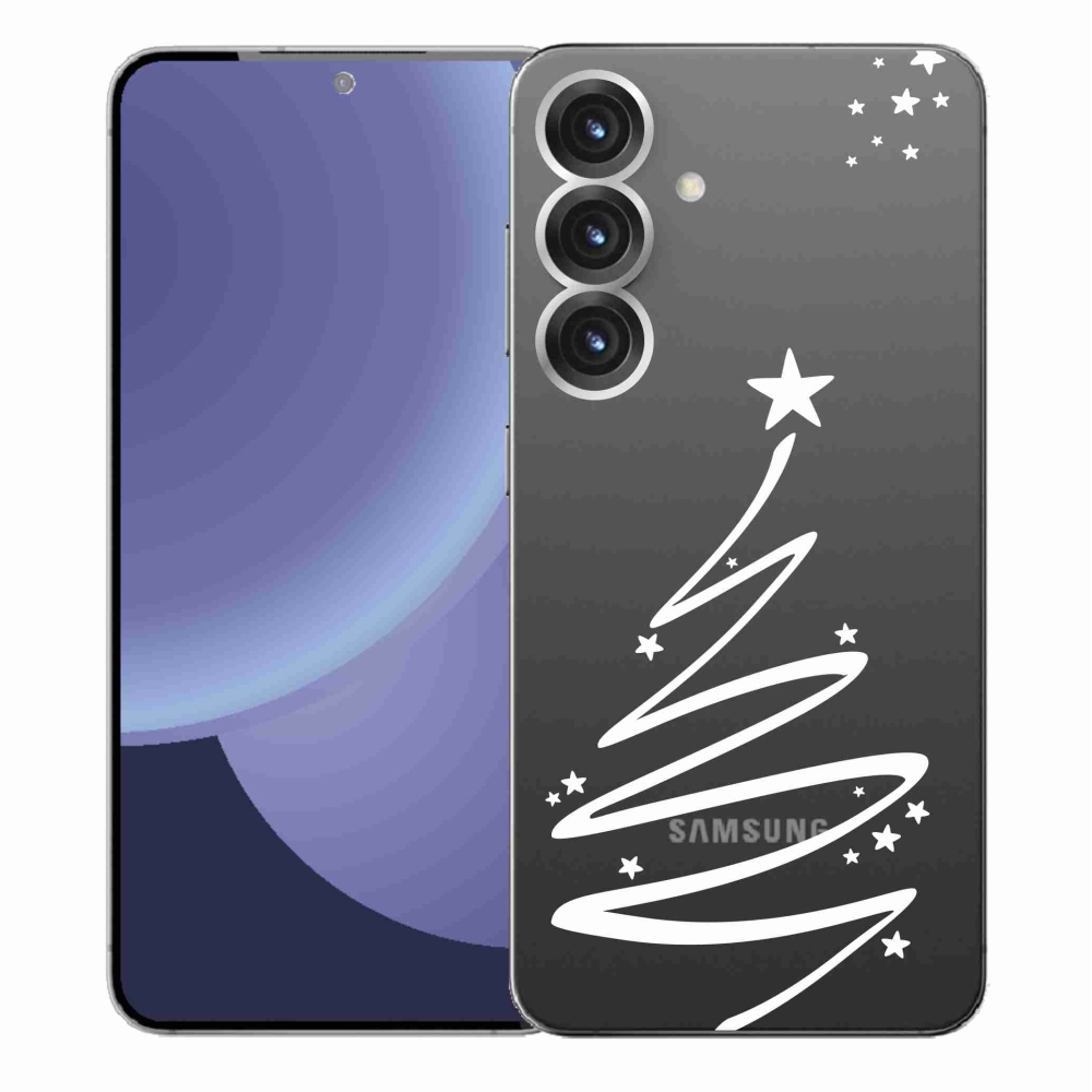 Gél borítás mmCase Samsung Galaxy S25+ készülékhez - fehér fa átlátszó háttérrel