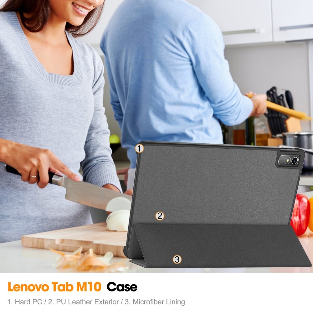 Ügyes záró tok Lenovo Tab M10 5G-hez - szürke