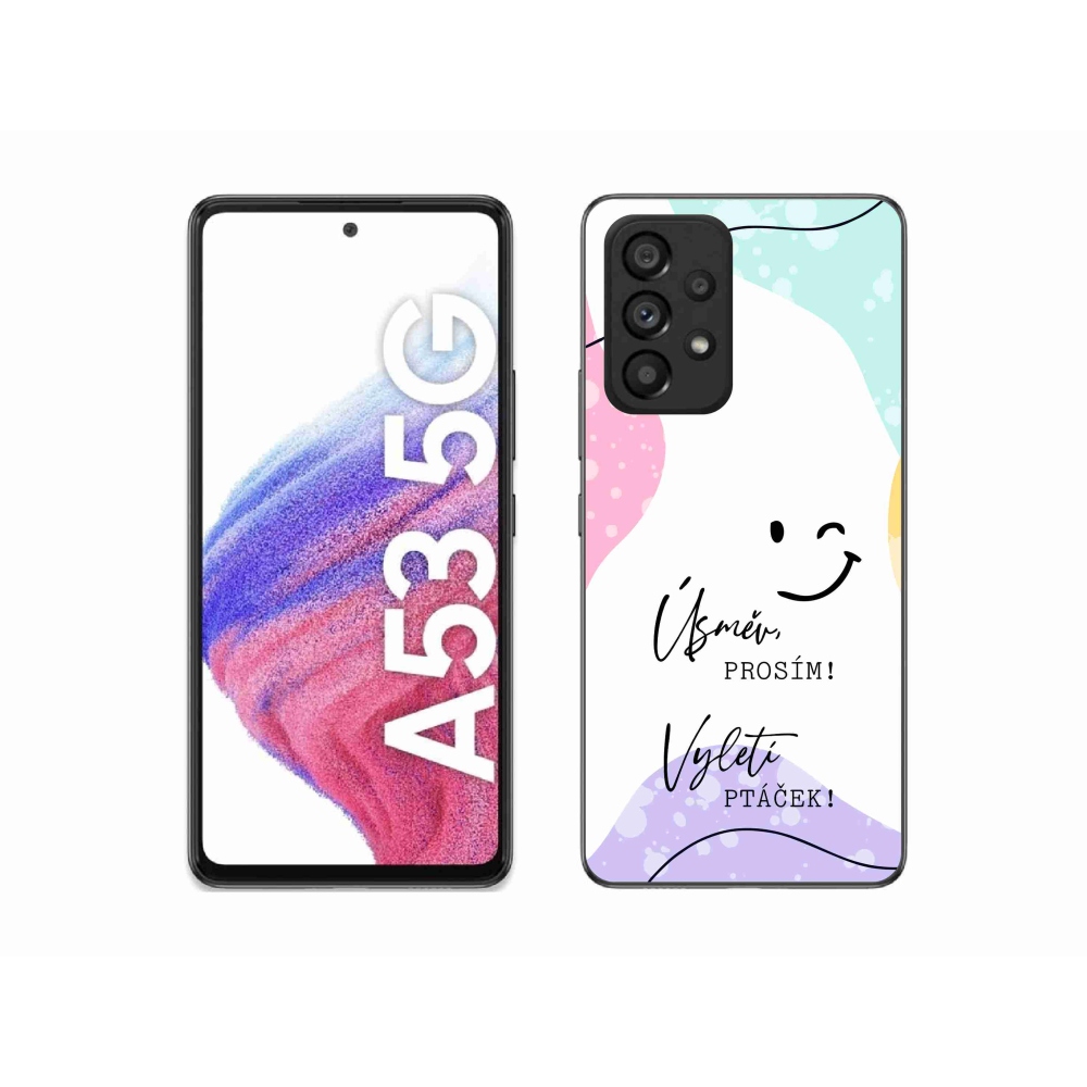 Gél borító mmCase Samsung Galaxy A53 5G - vicces szöveg 4 fehér háttérrel