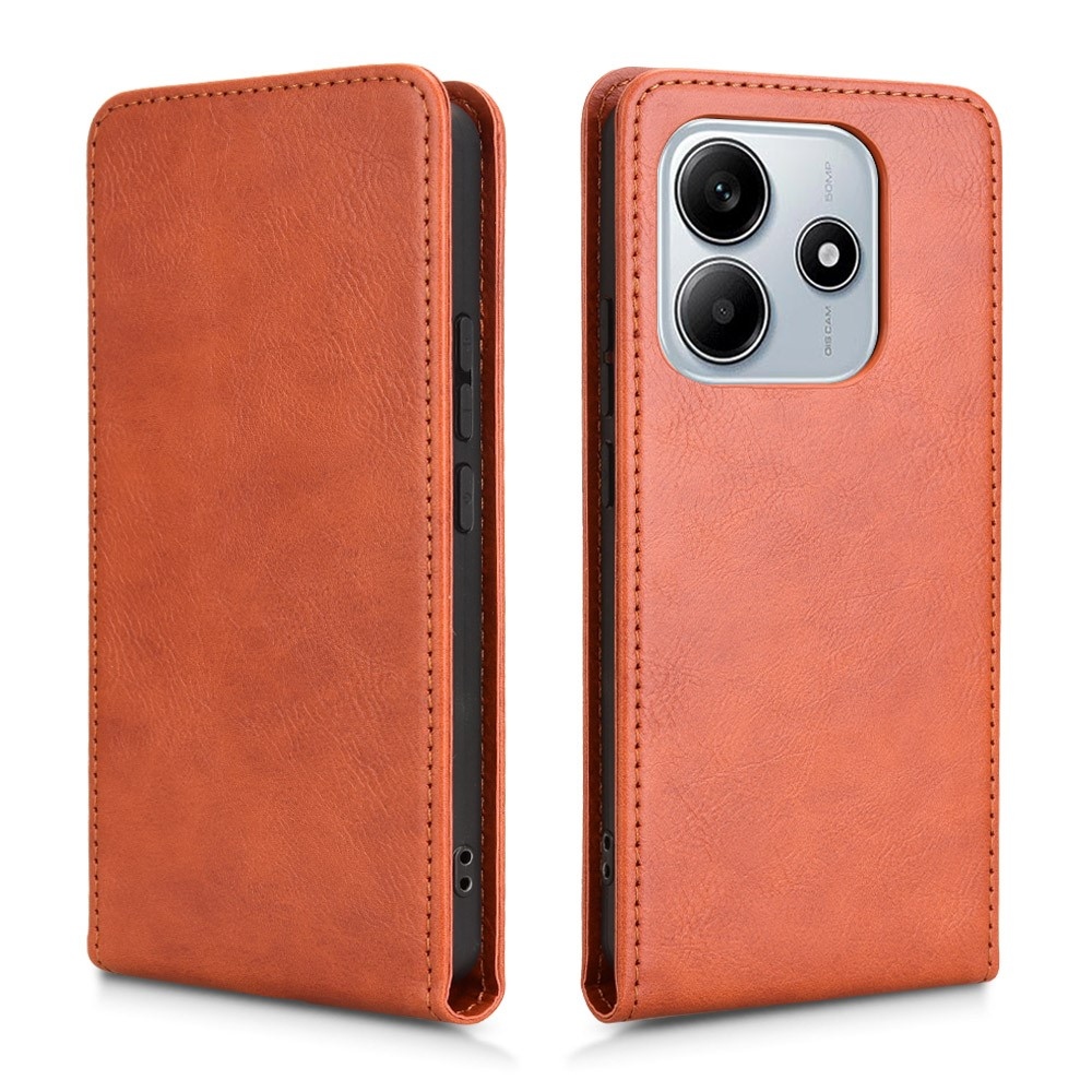 Vert flip tok Xiaomi Redmi Note 14 5G - narancssárga színben