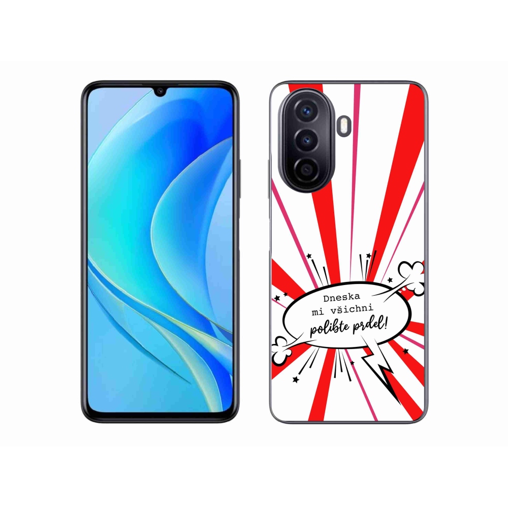 Gél borító mmCase a Huawei Nova Y70 készülékhez - vicces szöveg 15 fehér háttérrel