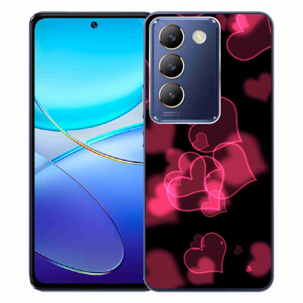 Gél borítás mmCase a Vivo V40 SE 4G/5G készülékhez - piros szívek