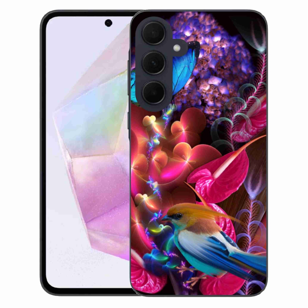 Zselés borítás mmCase Samsung Galaxy A35 5G - színes virágok