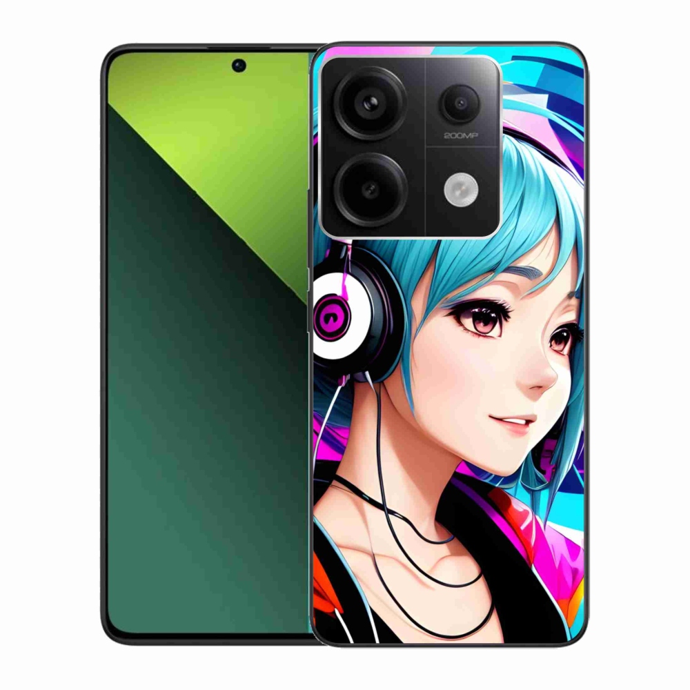 Gél borítás mmCase a Xiaomi Redmi Note 13 Pro 5G/Poco X6 5G - lány fejhallgatóval