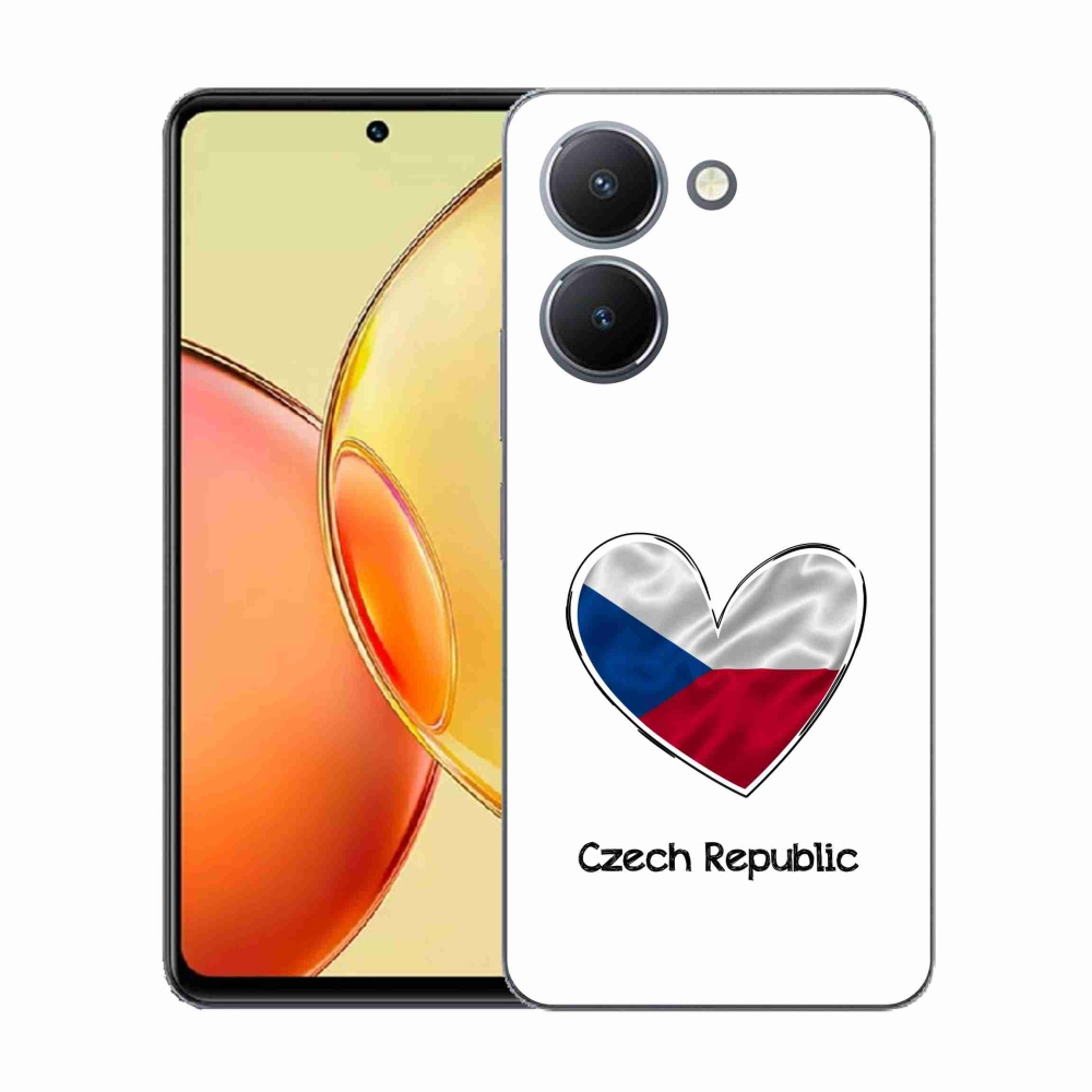 Gél borító mmCase a Vivo Y36-on - zászló szív fehér háttérrel