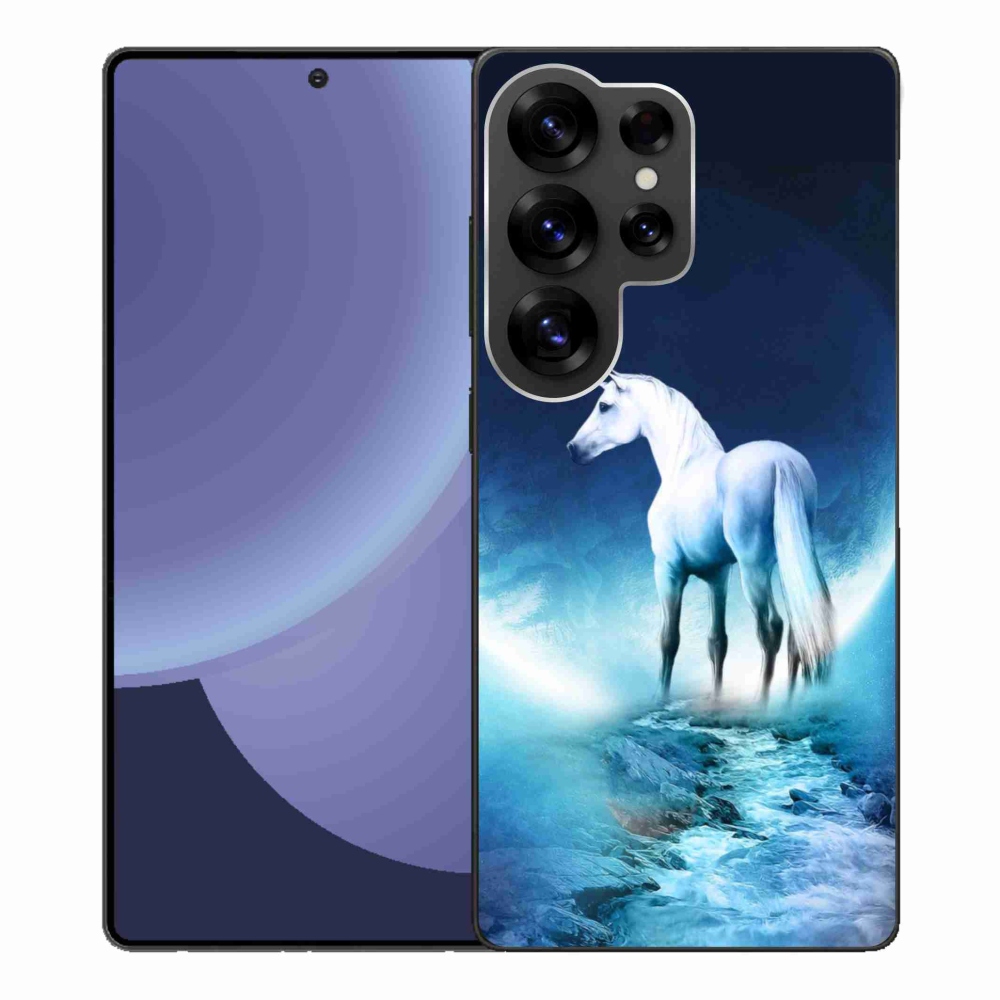 Zselés borítás mmCase Samsung Galaxy S25 Ultra - fehér egyszarvúhoz