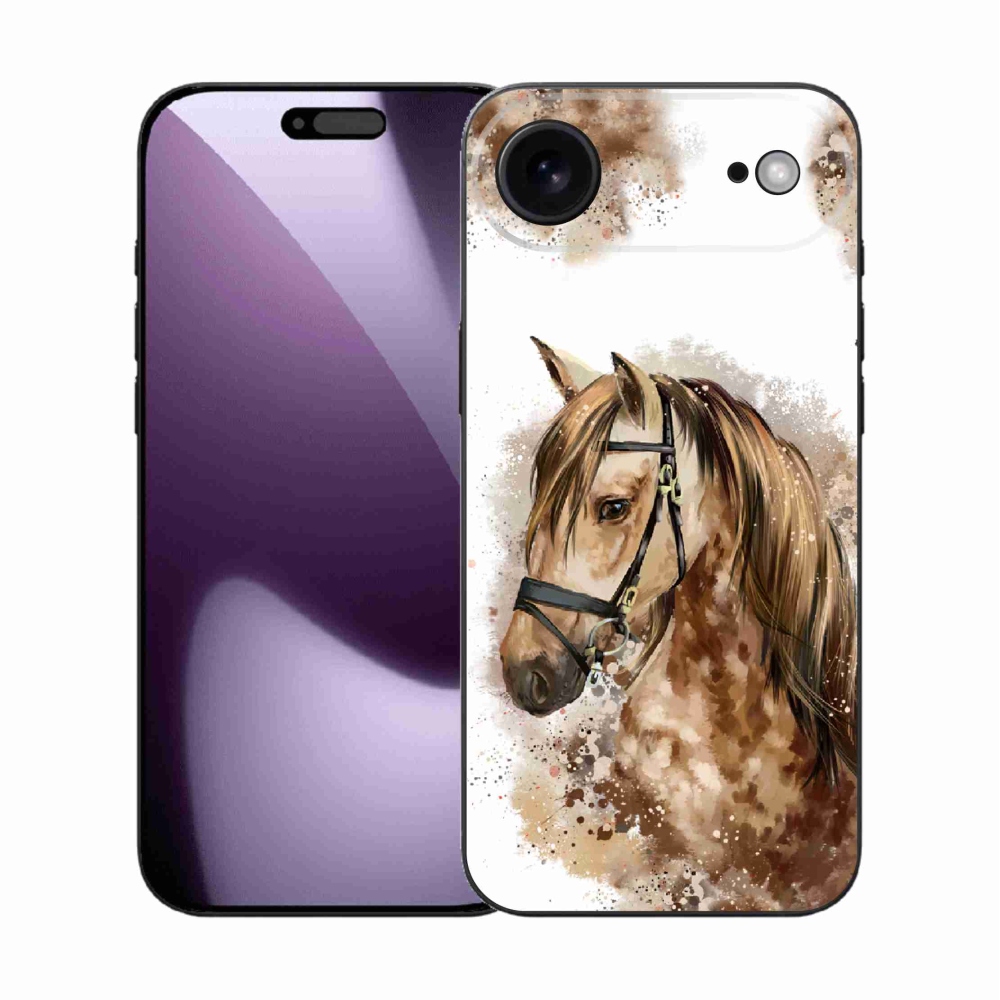 Zselés borítás mmCase iPhone 17 Air készülékhez - barna rajzfilm ló