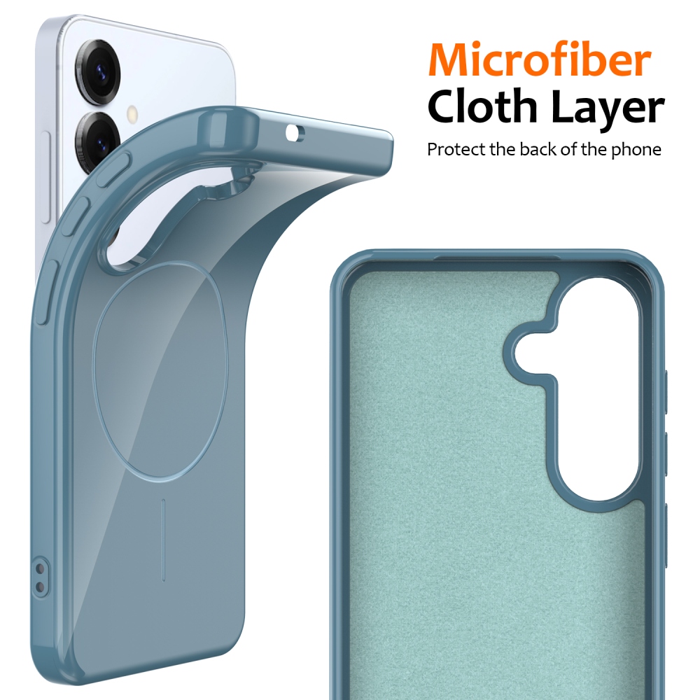 MagSafe zselés hordtáska Samsung Galaxy S25 FE készülékhez - kék