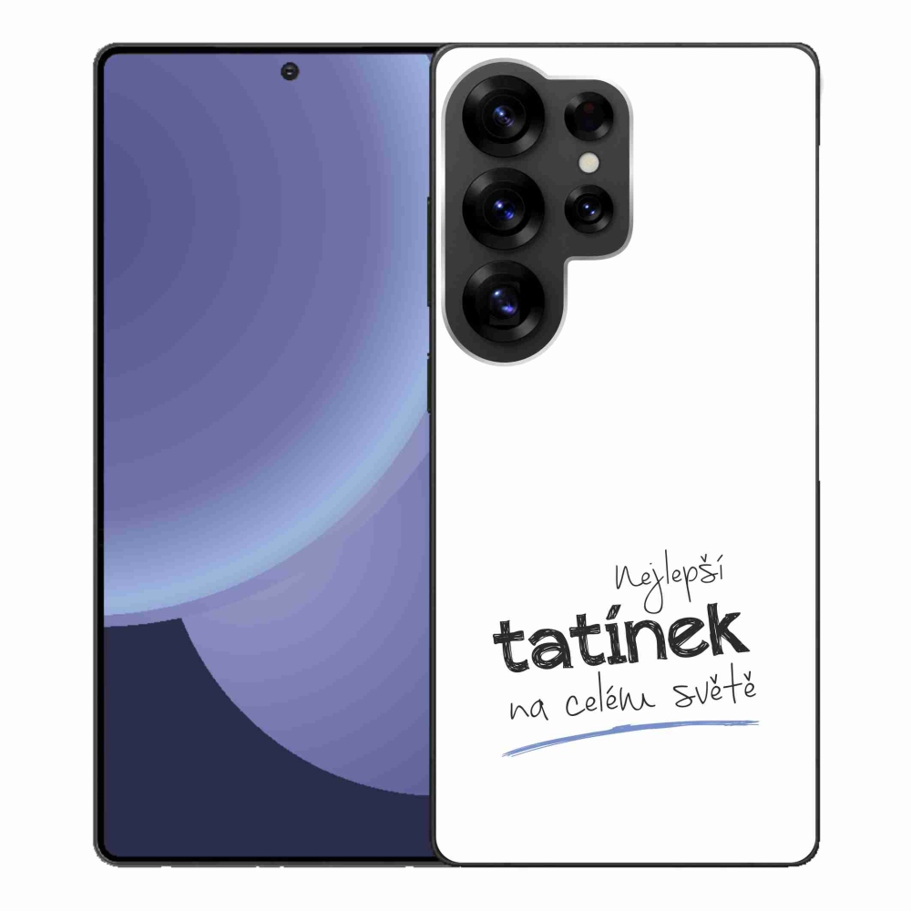 Gél borító mmCase Samsung Galaxy S25 Ultra - legjobb apuci 4 fehér háttérrel