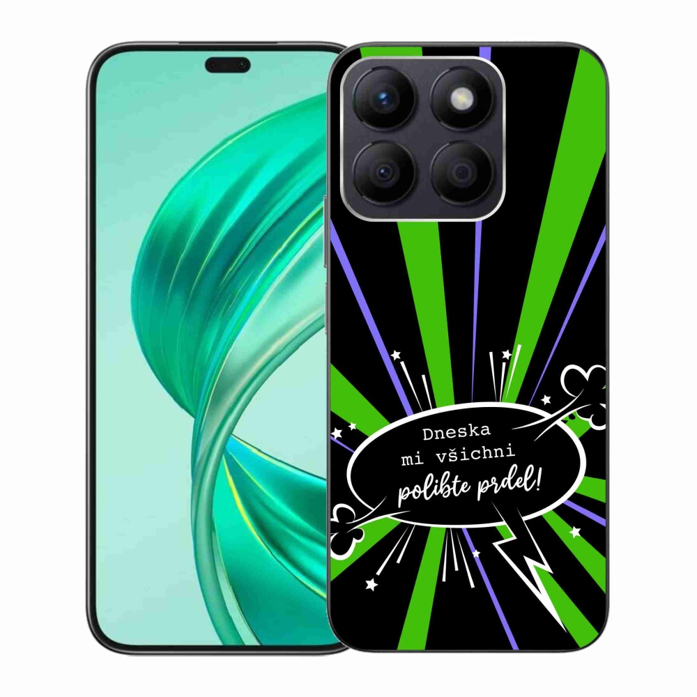 Gél borító mmCase a Honor X8b készülékhez - vicces szöveg 15 fekete háttérrel