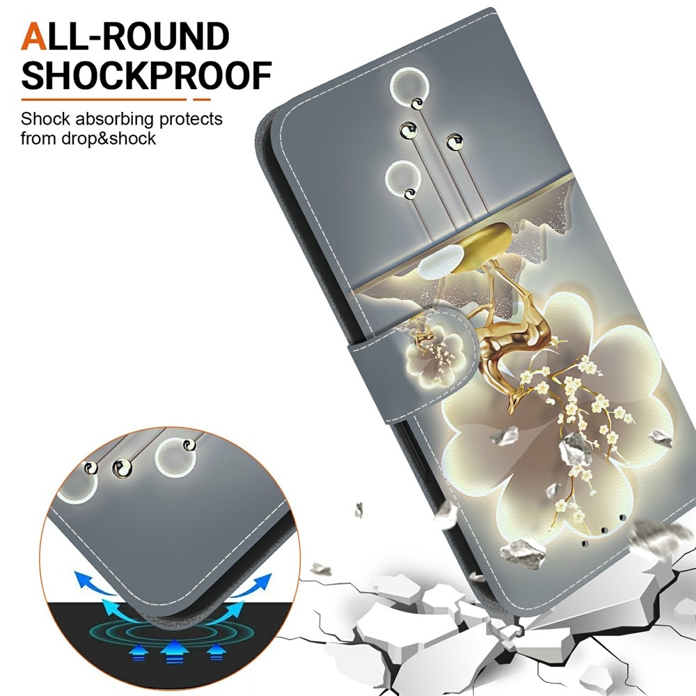 Sokoldalú könyves tok Xiaomi Redmi 15 5G (169mm) - szarvas sika