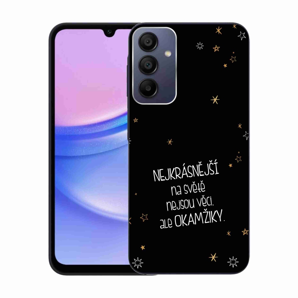 Gél borítás mmCase Samsung Galaxy A15 4G/5G - idézem 4 fekete háttér