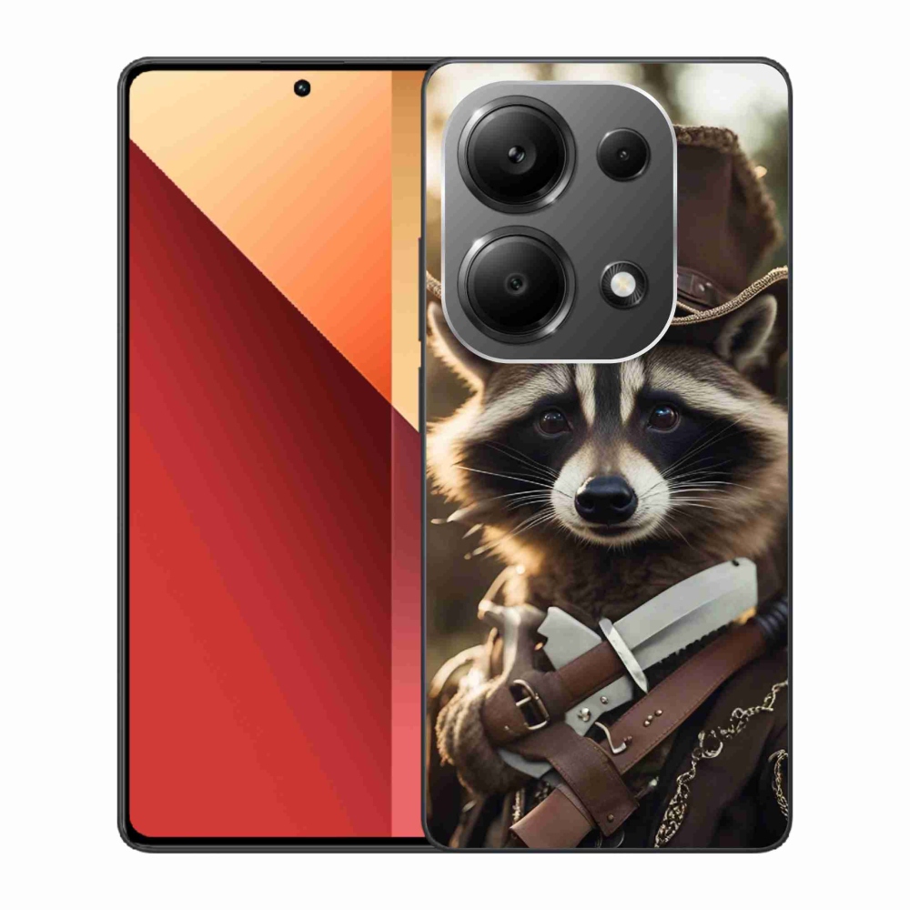 Gél borítás mmCase a Xiaomi Redmi Note 13 Pro 4G/Poco M6 Pro számára - mosómedve egyenruhában