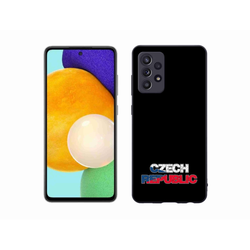 Gél védőhuzat mmCase Samsung Galaxy A52s 5G - Csehország fekete háttérrel